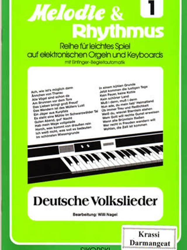 Deutsche Volkslieder für E-Orgel